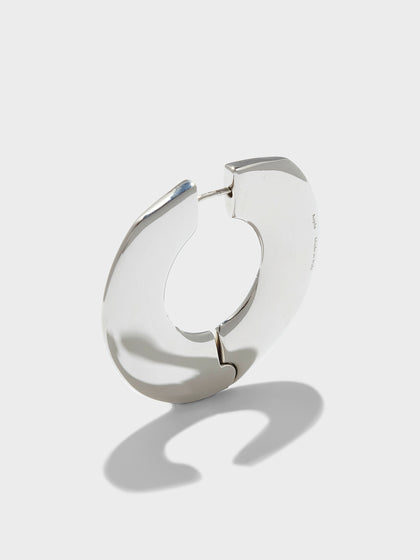 Aeyde | Ada Large Palladium-Plated Hoop Earrings for Women | Luxury Materials | Handmade in Italy | Material Details