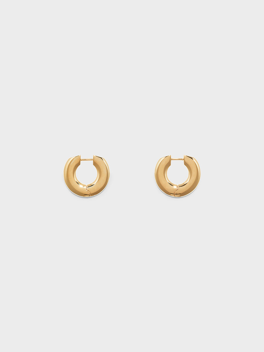 Aeyde | Ada Medium 18kt Gold-Plated Hoop Earrings for Women | Luxury Materials | Handmade in Italy | Material Details