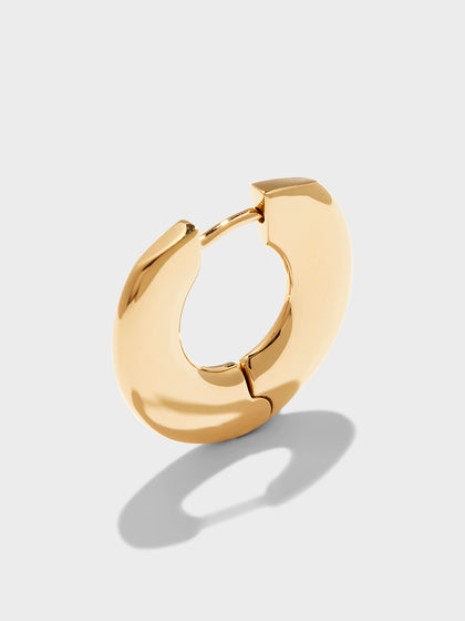Aeyde | Ada Medium 18kt Gold-Plated Hoop Earrings for Women | Luxury Materials | Handmade in Italy | How to Style