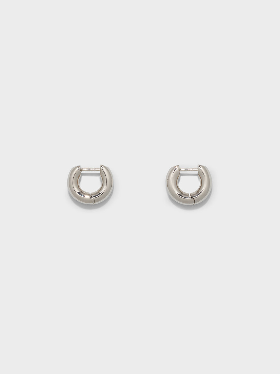 Alaya Small Palladium-Plated Hoop Earrings