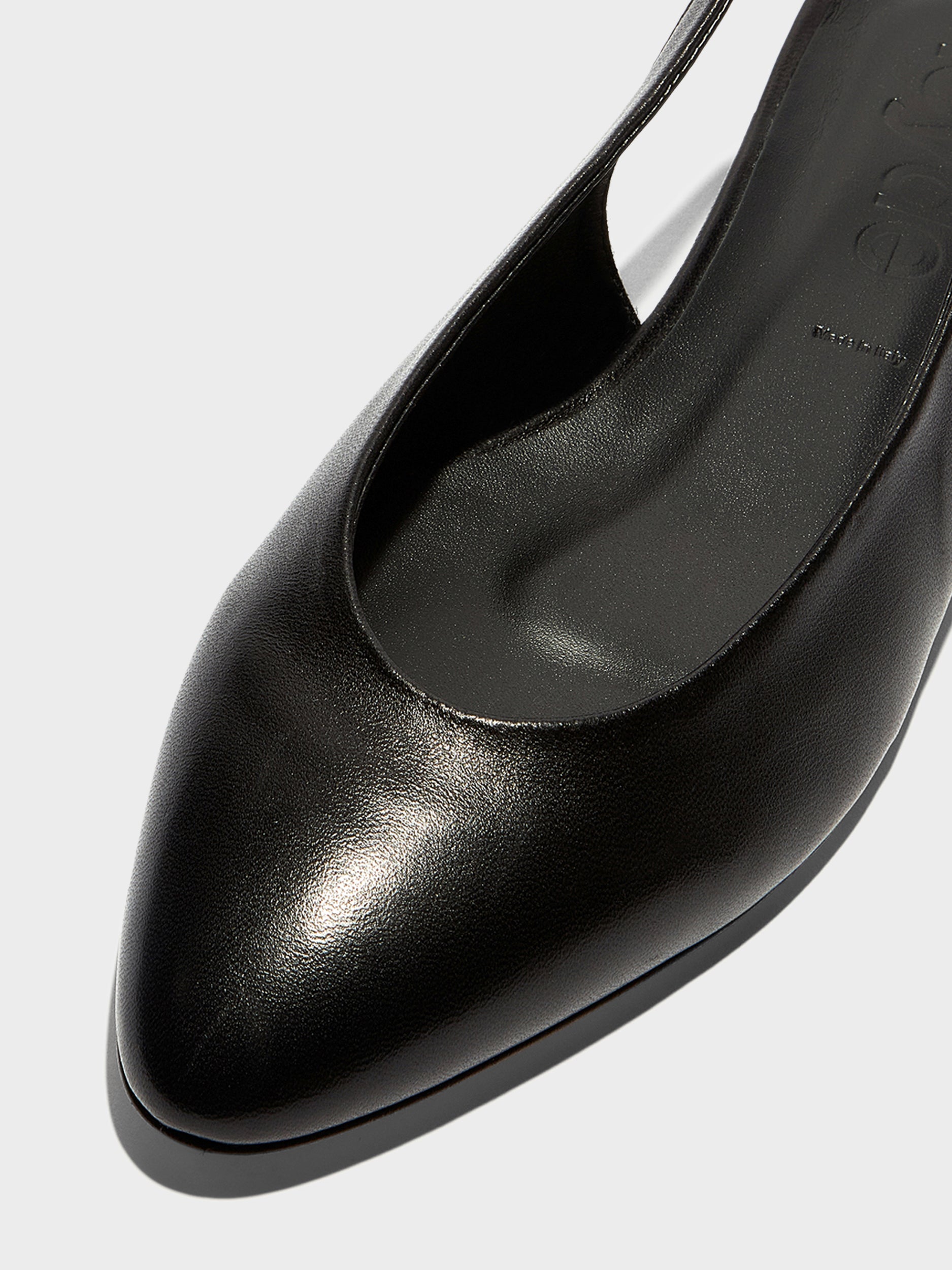 Aeyde | Amelia Leather Flats for Women | Black Nappa |  | Flat Heel | Heel Details