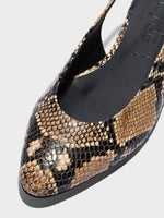 Amelia Snake Print Slingback Flats - Image 4