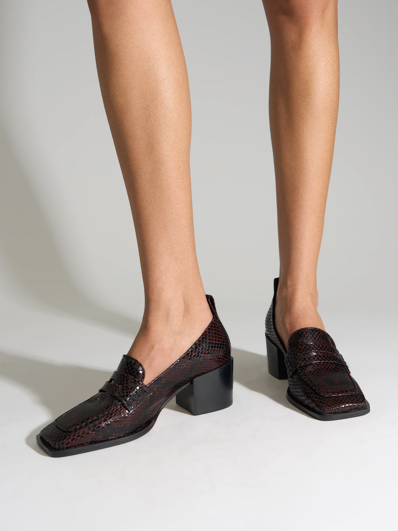 Anka Block-Heel Loafers