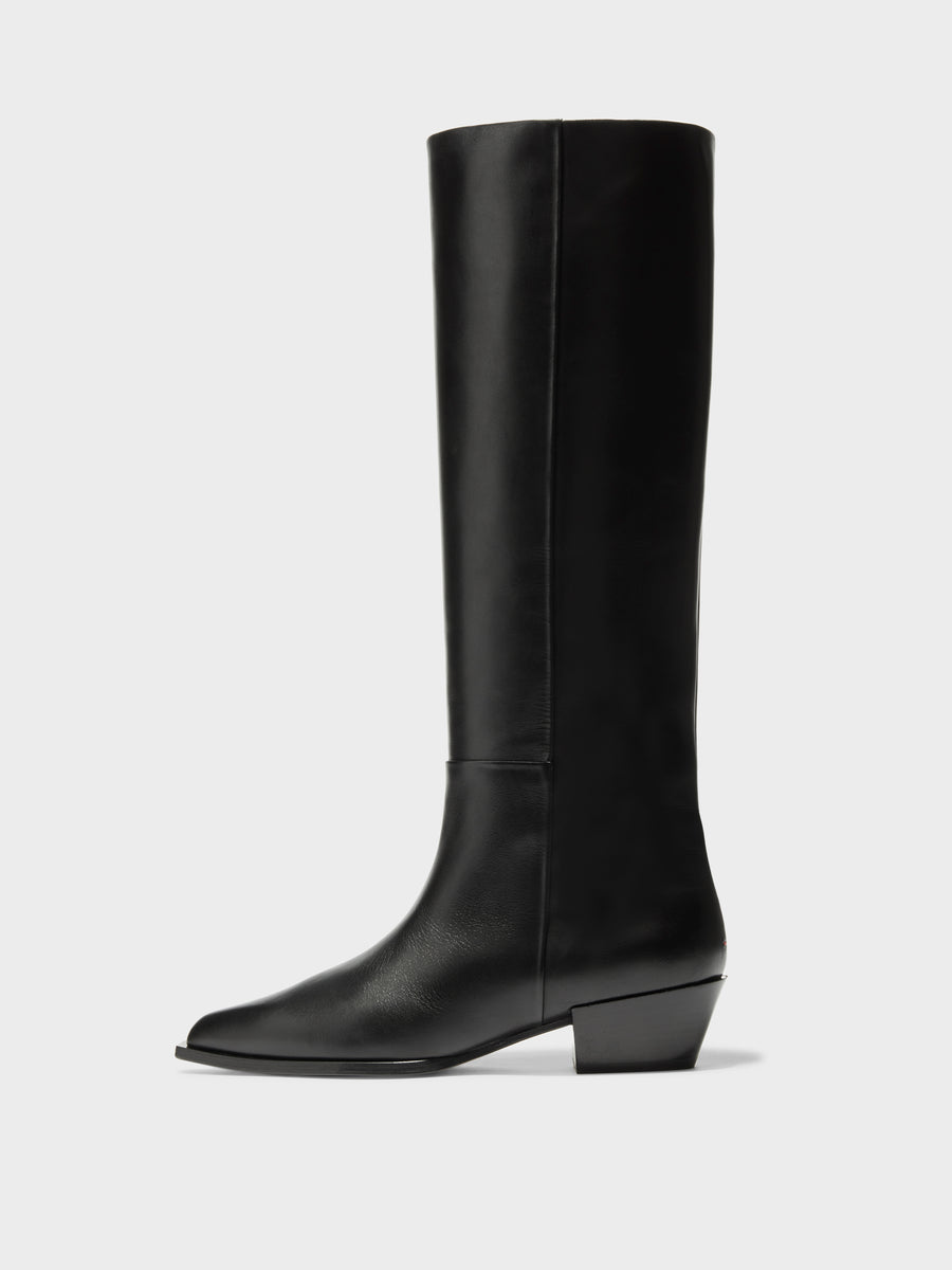 Arla Leather Cowboy Knee-High Boots