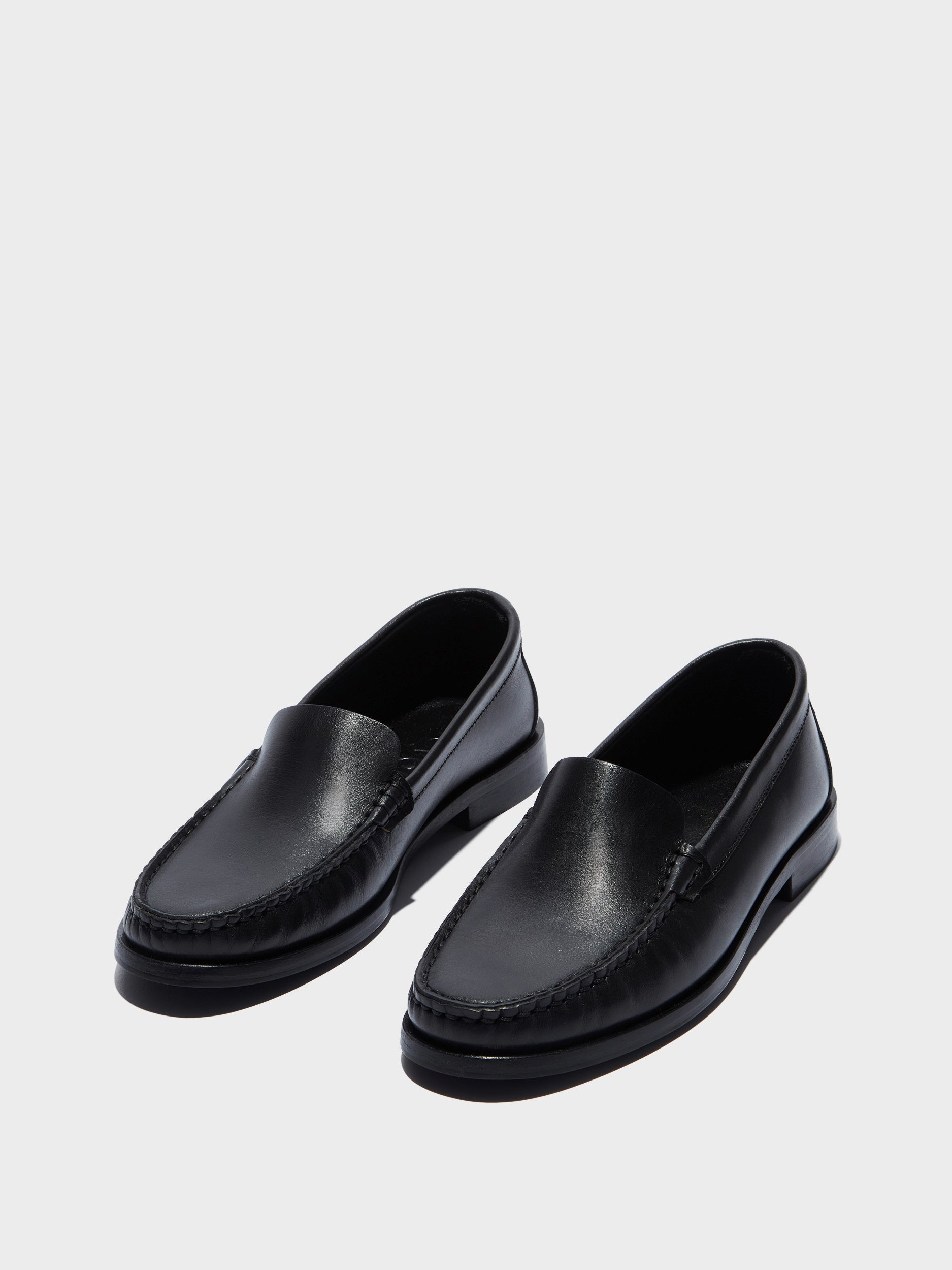 Aeyde | Arthur Leather Flats for Women | Black Calf | Round Toe | Flat Heel | Luxury Materials | Handmade in Italy