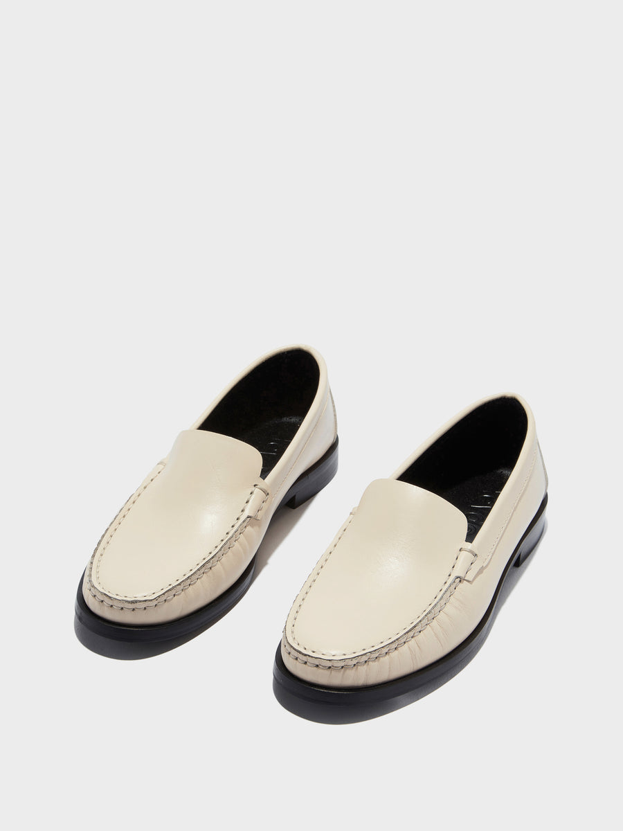 Aeyde | Arthur Leather Flats for Women | Creamy Calf | Round Toe | Flat Heel | Luxury Materials | Handmade in Italy