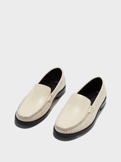 Aeyde | Arthur Leather Flats for Women | Creamy Calf | Round Toe | Flat Heel | Luxury Materials | Handmade in Italy