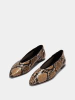 Betty Snake Print Ballet Flats - Image 3