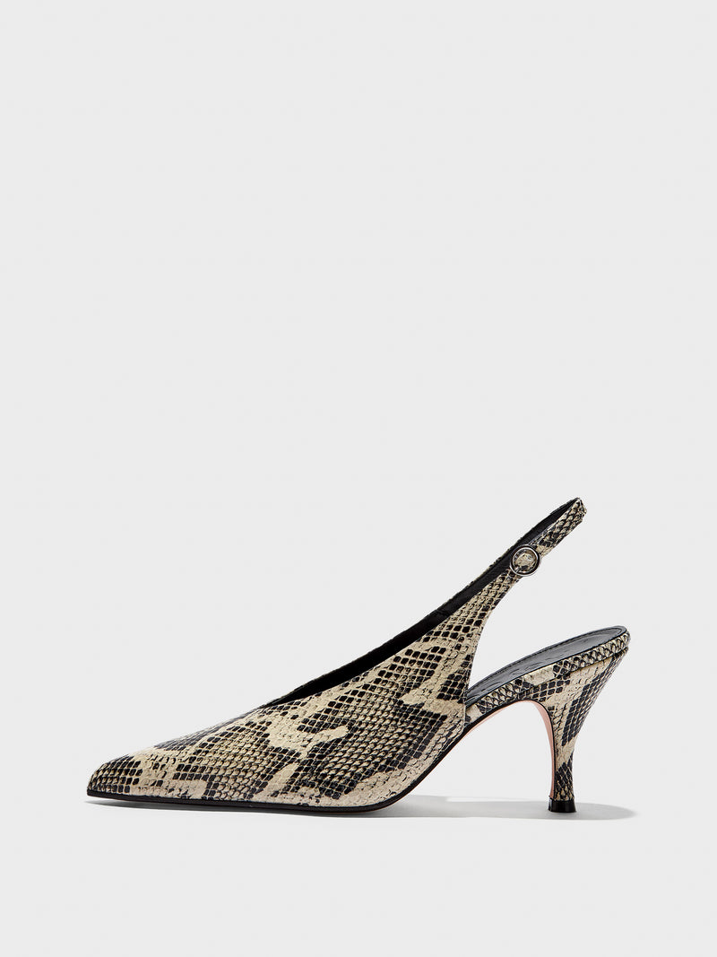 Carla Snake Print Pumps