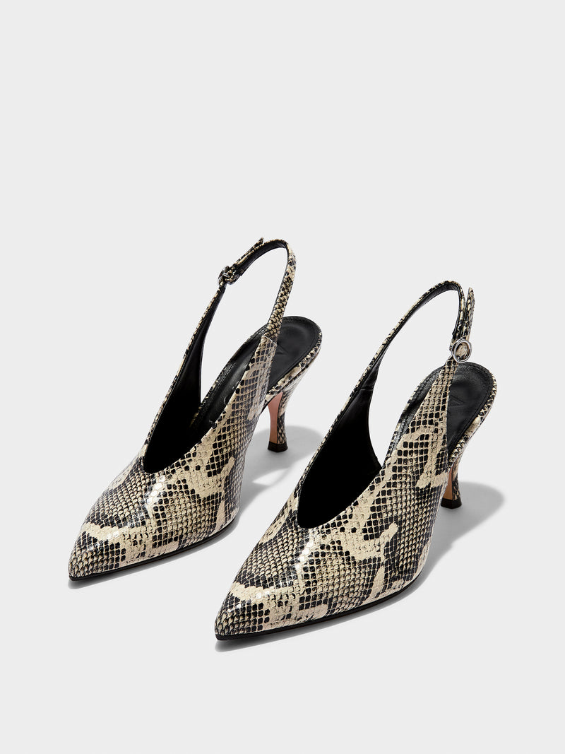 Carla Snake Print Pumps