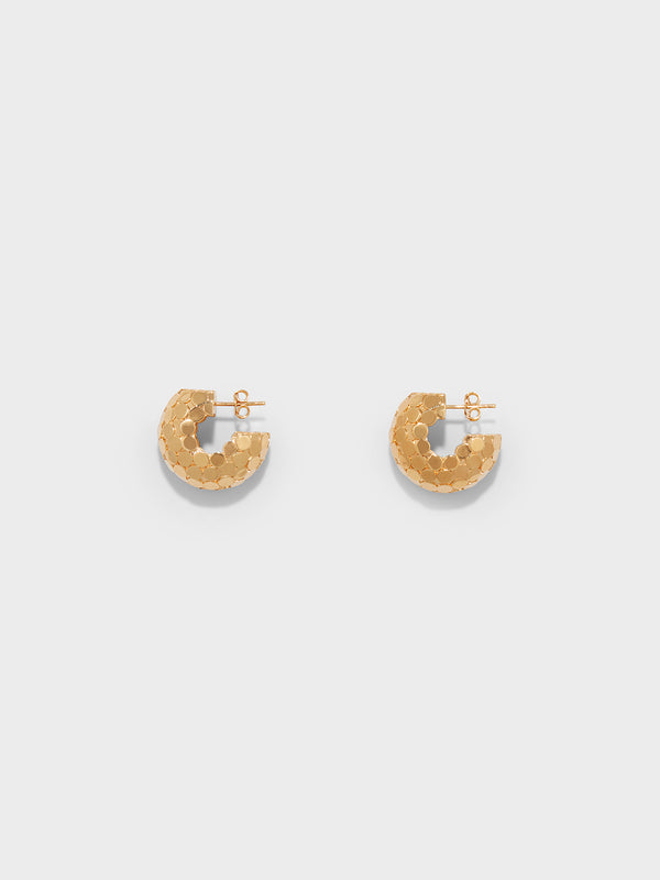 Aeyde | Carter 18kt Gold-Plated Hoop Earrings for Women | Luxury Materials | Handmade in Italy [x=50,y=50]