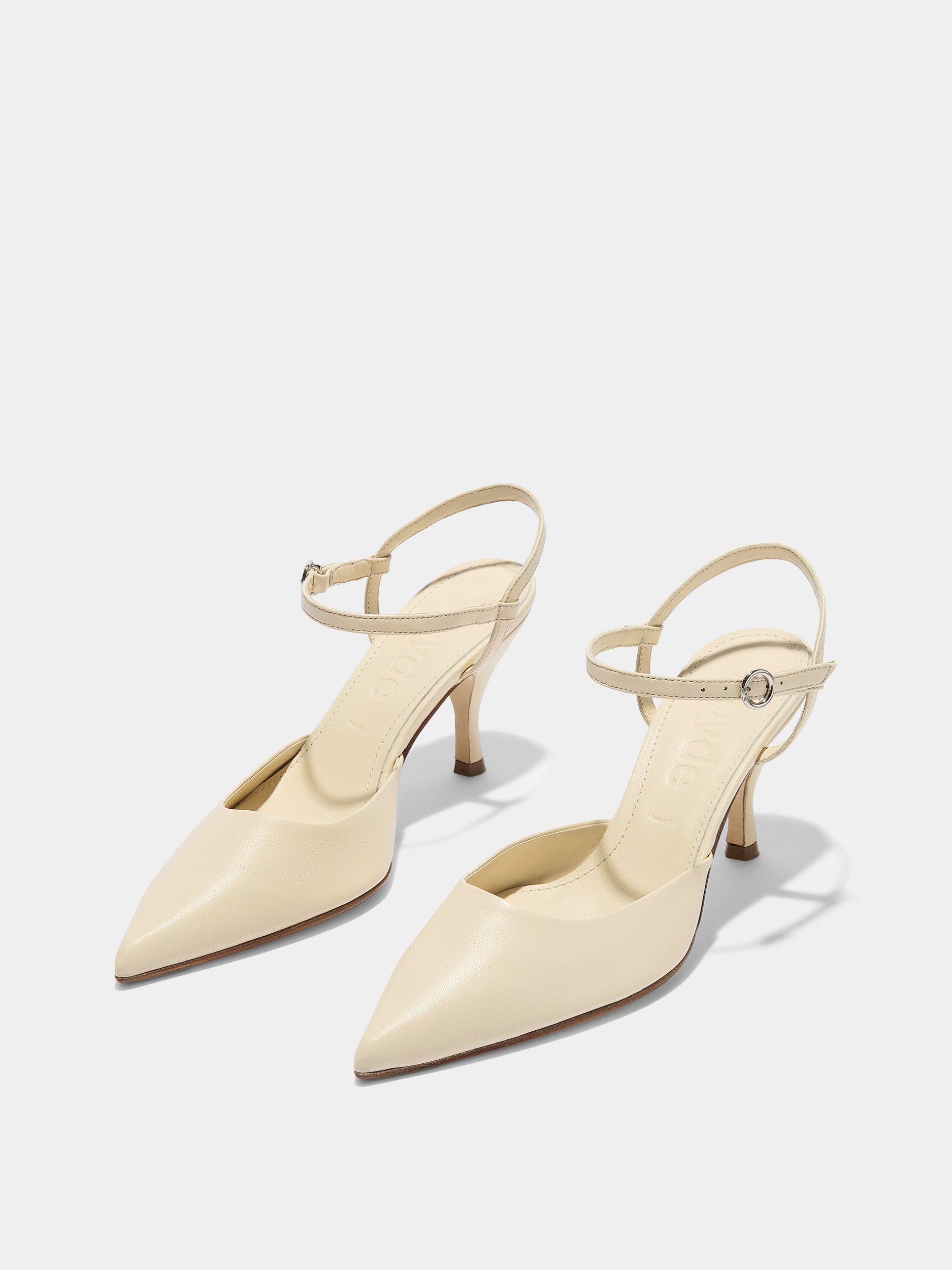 Aeyde | Catelyn Leather Pumps for Women | Creamy Nappa | Pointed Toe | High Heel | Luxury Materials | Handmade in Italy