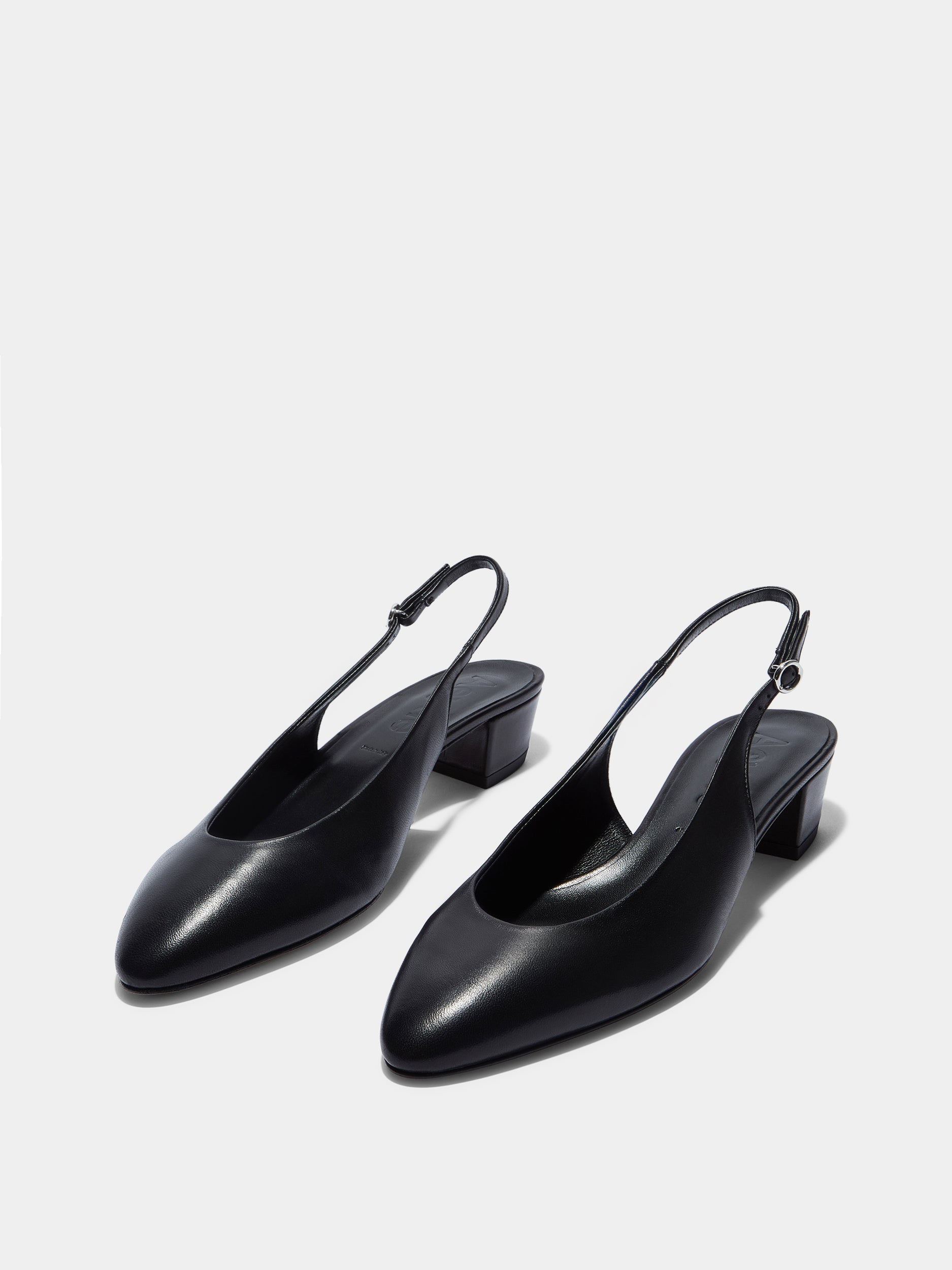 Aeyde | Celeste Leather Pumps for Women | Black Nappa |  | Mid Heel | Luxury Materials | Handmade in Italy