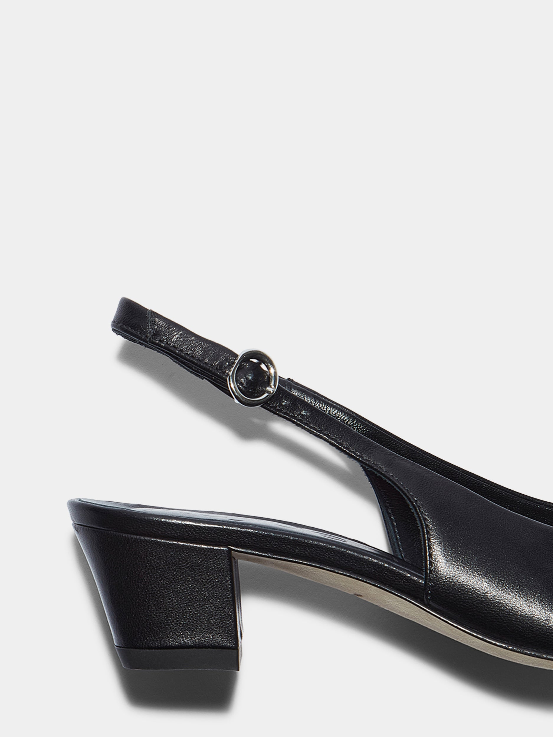 Aeyde | Celeste Leather Pumps for Women | Black Nappa |  | Mid Heel | Heel Details