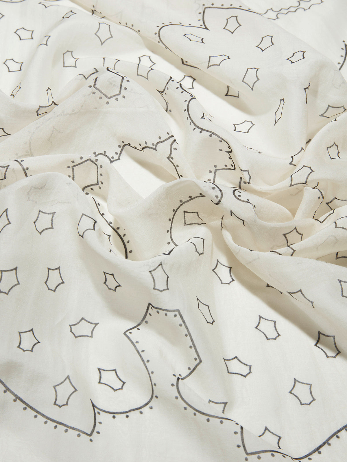 Aeyde | Dallas Printed Cotton and Silk Scarf Scarves for Women | Creamy Cotton/Silk | Luxury Materials | Handmade in Italy | Material Details