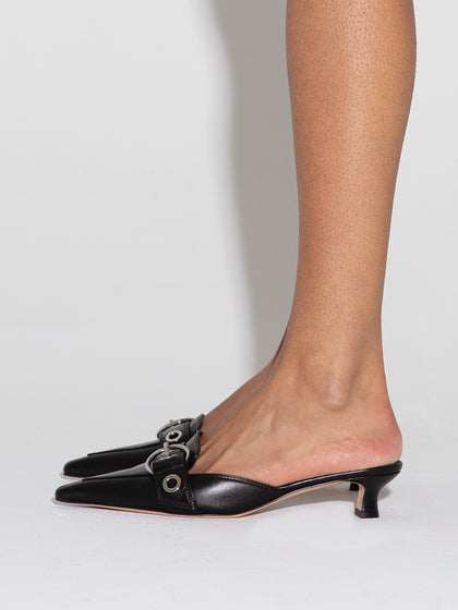 Aeyde | Danielle Leather Pumps for Women | Black Nappa | Pointed Toe | Low Heel | How to Style