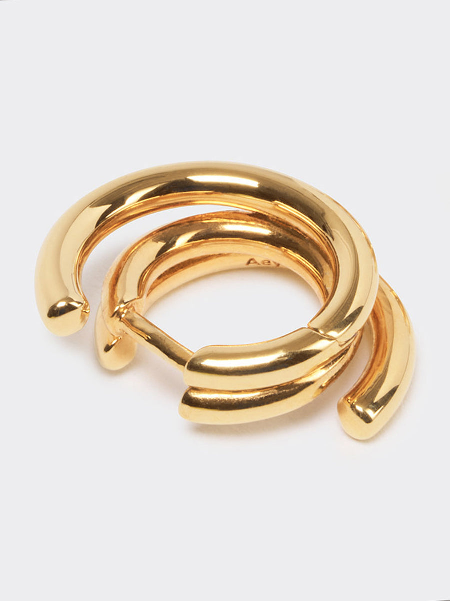 Dean 18k Gold-Plated Hoop Earrings