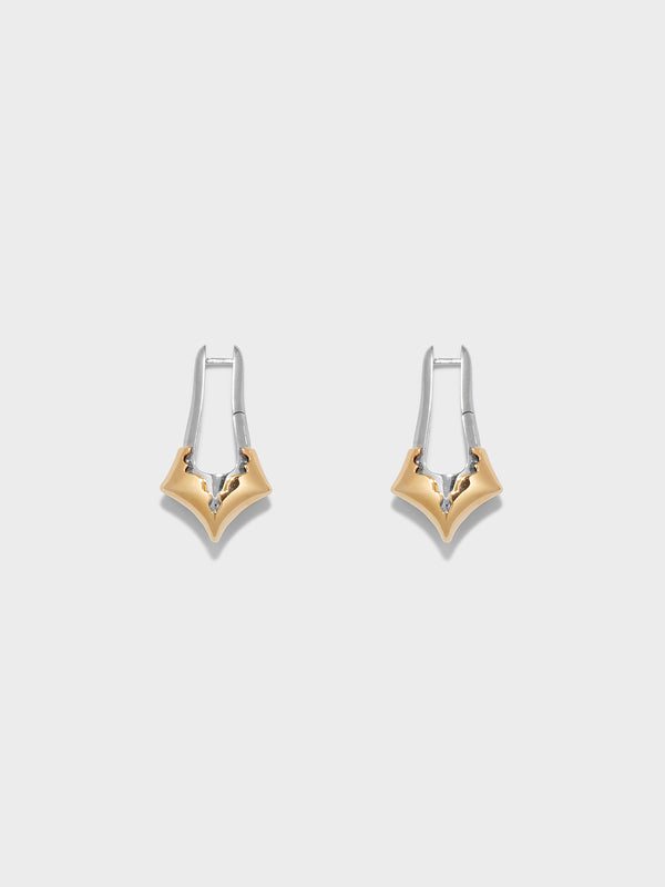 Aeyde | Delilah Palladium and 18kt Gold-Plated Earrings for Women | Luxury Materials | Handmade in Italy [x=50,y=50]