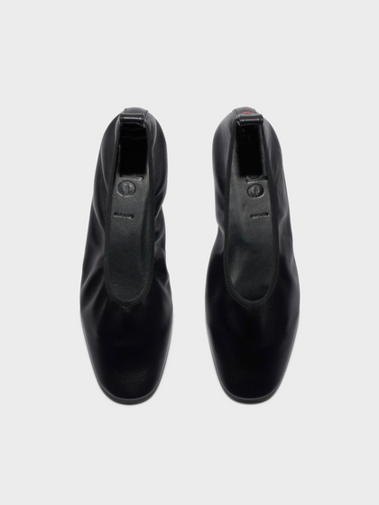 Aeyde | Dex Leather Flats Leather Flats for Women | Black Nappa | Round Toe | Flat Heel | Front View