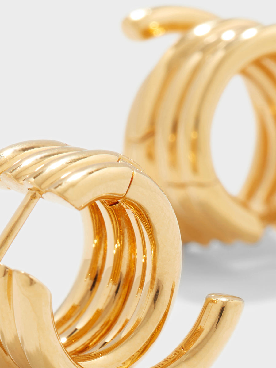 Dillon 18kt Gold-Plated Hoop Earrings