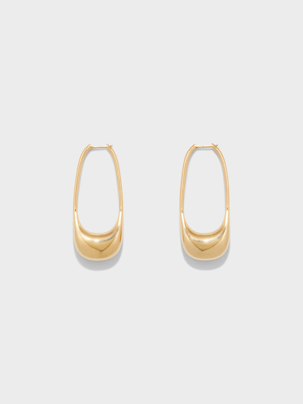 Aeyde | Eleanora 18kt Gold-Plated Hoop Earrings for Women | Luxury Materials | Handmade in Italy [x=50,y=50]