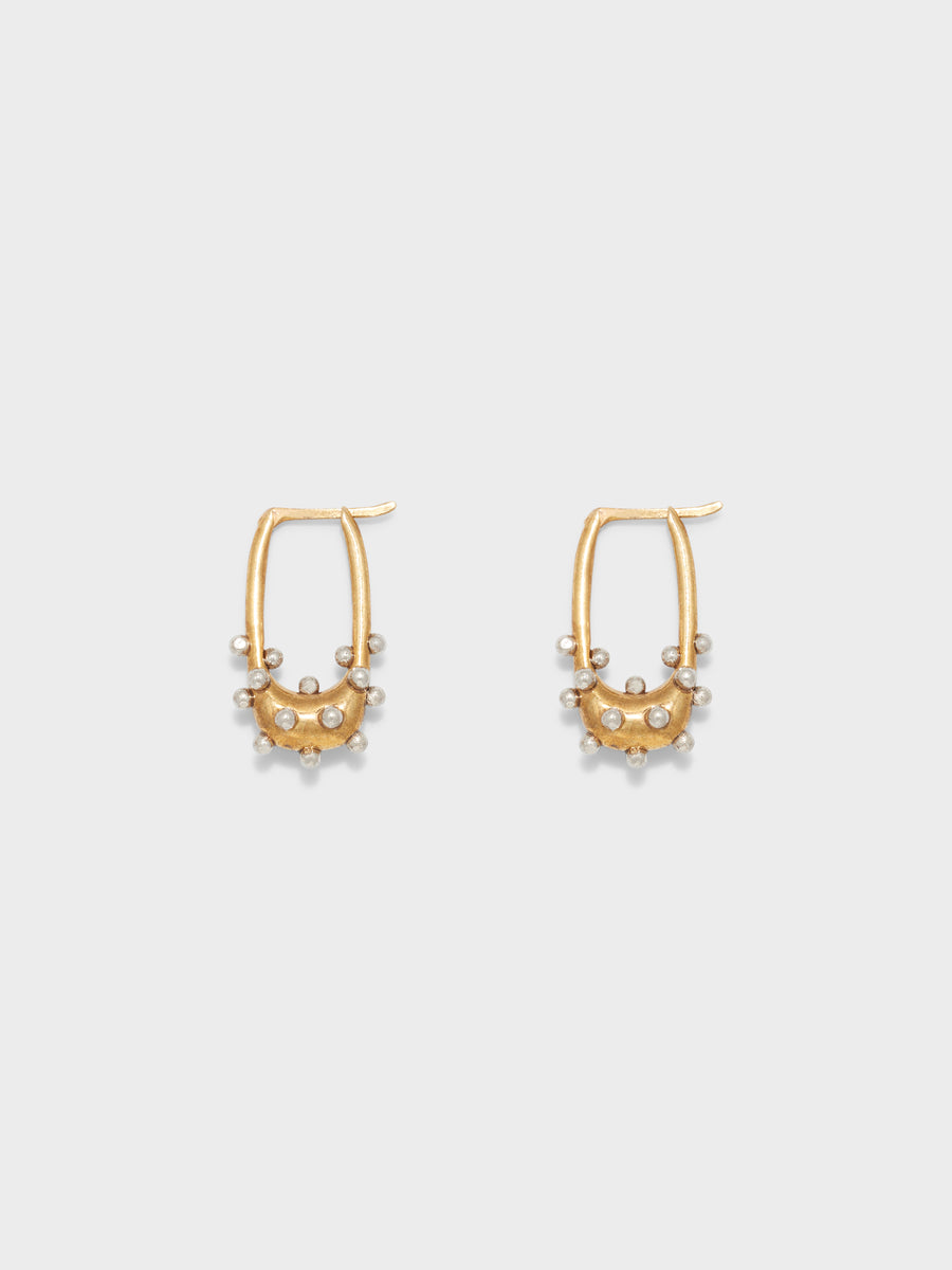 Elijah 18kt Gold and Palladium-Plated Hoop Earrings