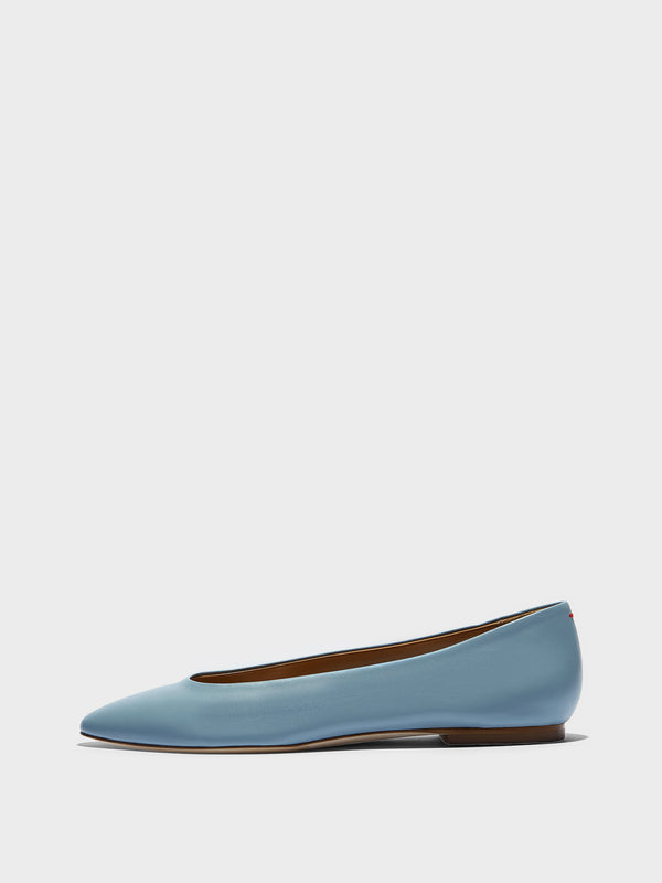 Aeyde | Ellie Leather Flats for Women | Glass Nappa |  | Flat Heel | Side View