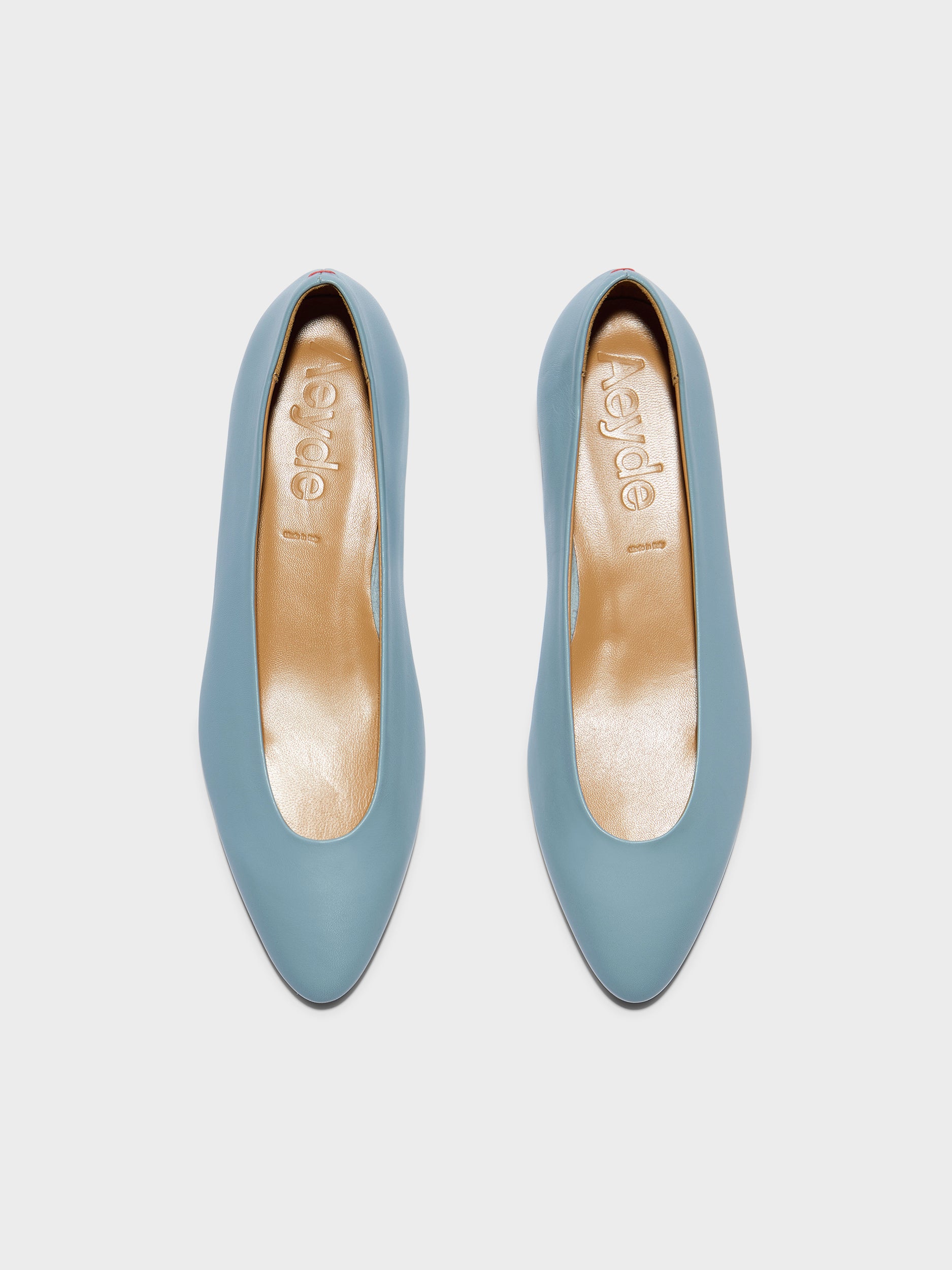 Aeyde | Ellie Leather Flats for Women | Glass Nappa |  | Flat Heel | Front View