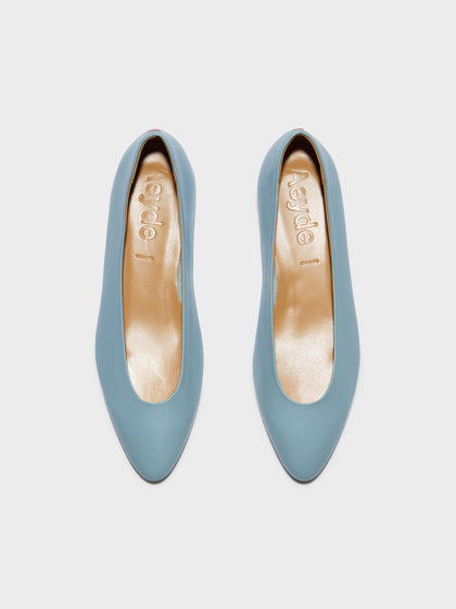 Aeyde | Ellie Leather Flats for Women | Glass Nappa |  | Flat Heel | Front View