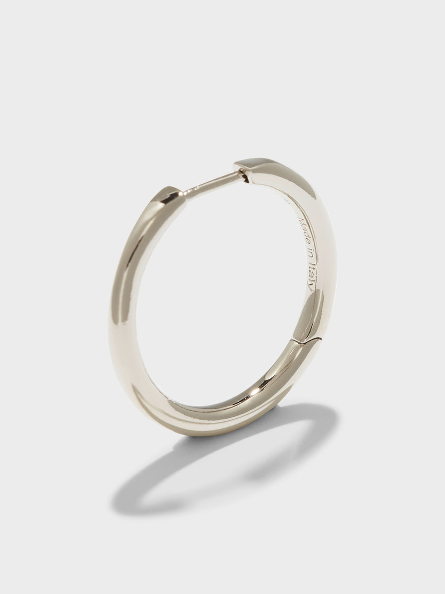 Elona Large Palladium-Plated Hoop Earrings