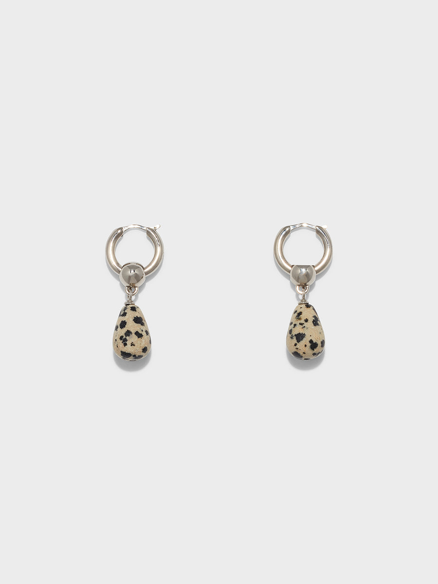 Elvin Diaspro Dalmata and Palladium-Plated Earrings