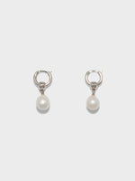 Elvin Pearl and Palladium-Plated Earrings - Image 1