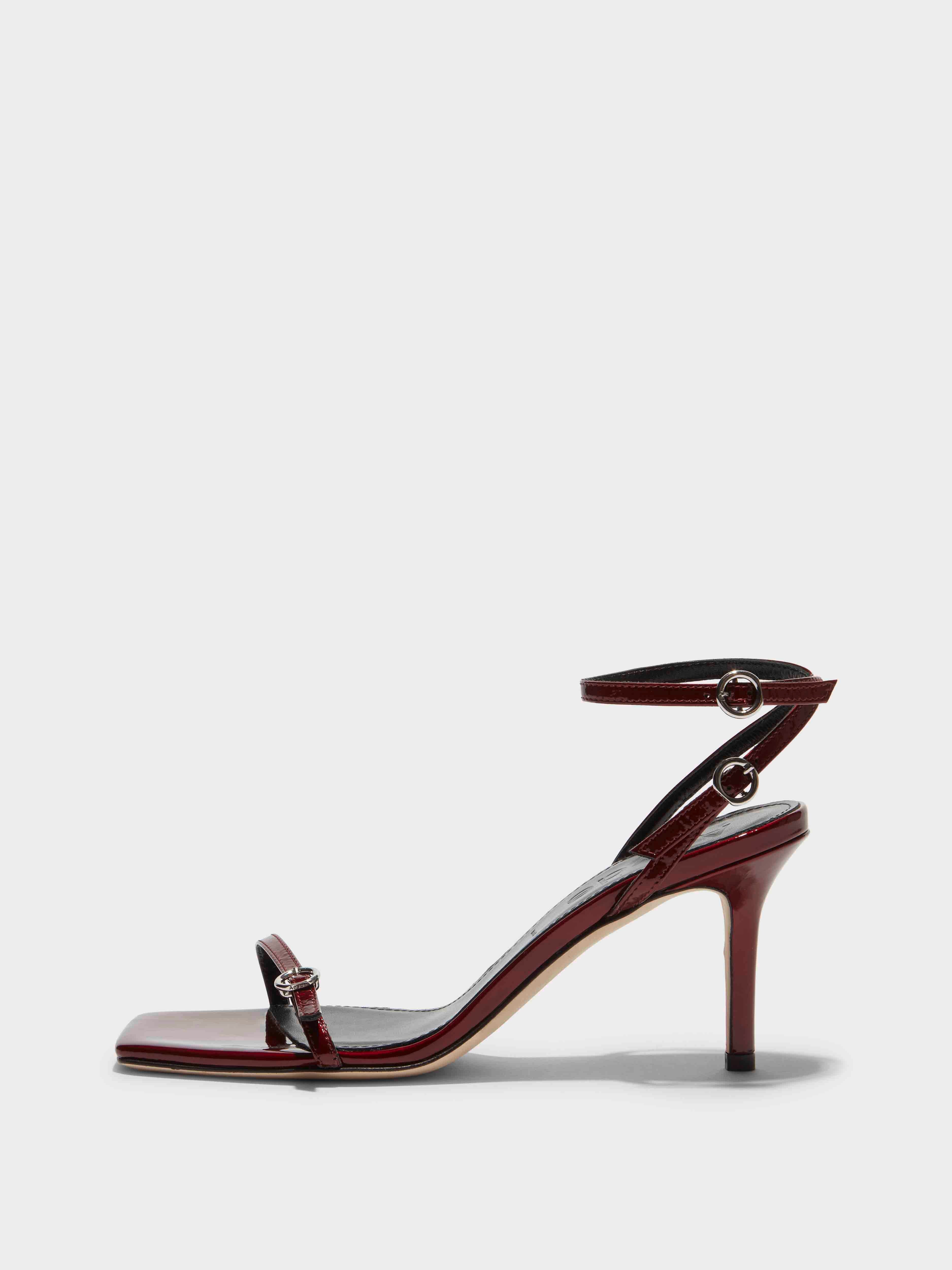 Hallie Leather Stiletto Sandals - Image 1