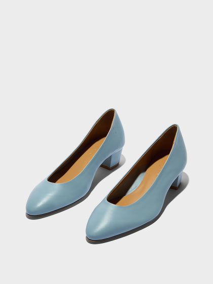 Aeyde | Helia Leather Pumps for Women | Glass Nappa |  | Mid Heel | Luxury Materials | Handmade in Italy
