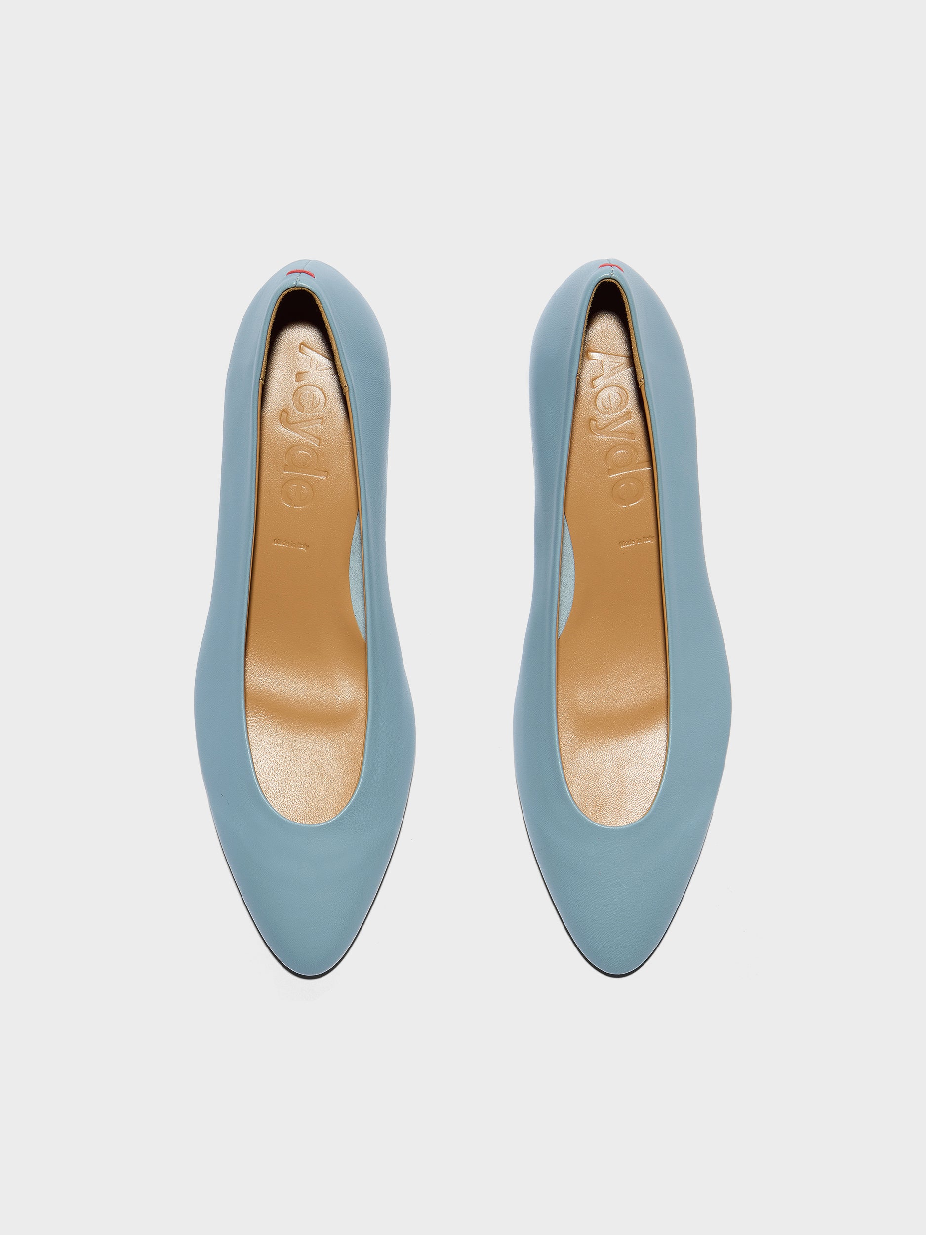 Aeyde | Helia Leather Pumps for Women | Glass Nappa |  | Mid Heel | Front View
