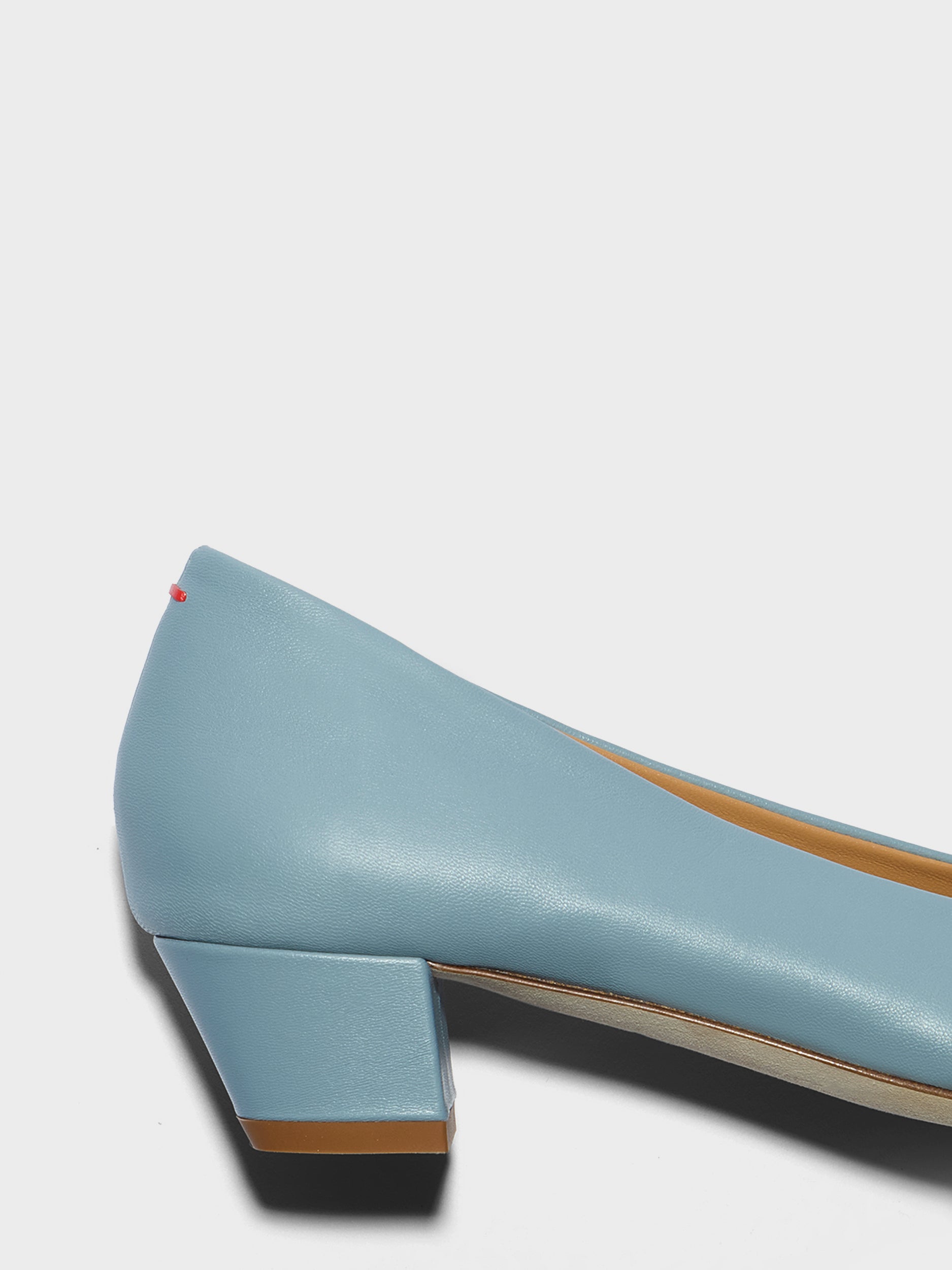 Aeyde | Helia Leather Pumps for Women | Glass Nappa |  | Mid Heel | Heel Details