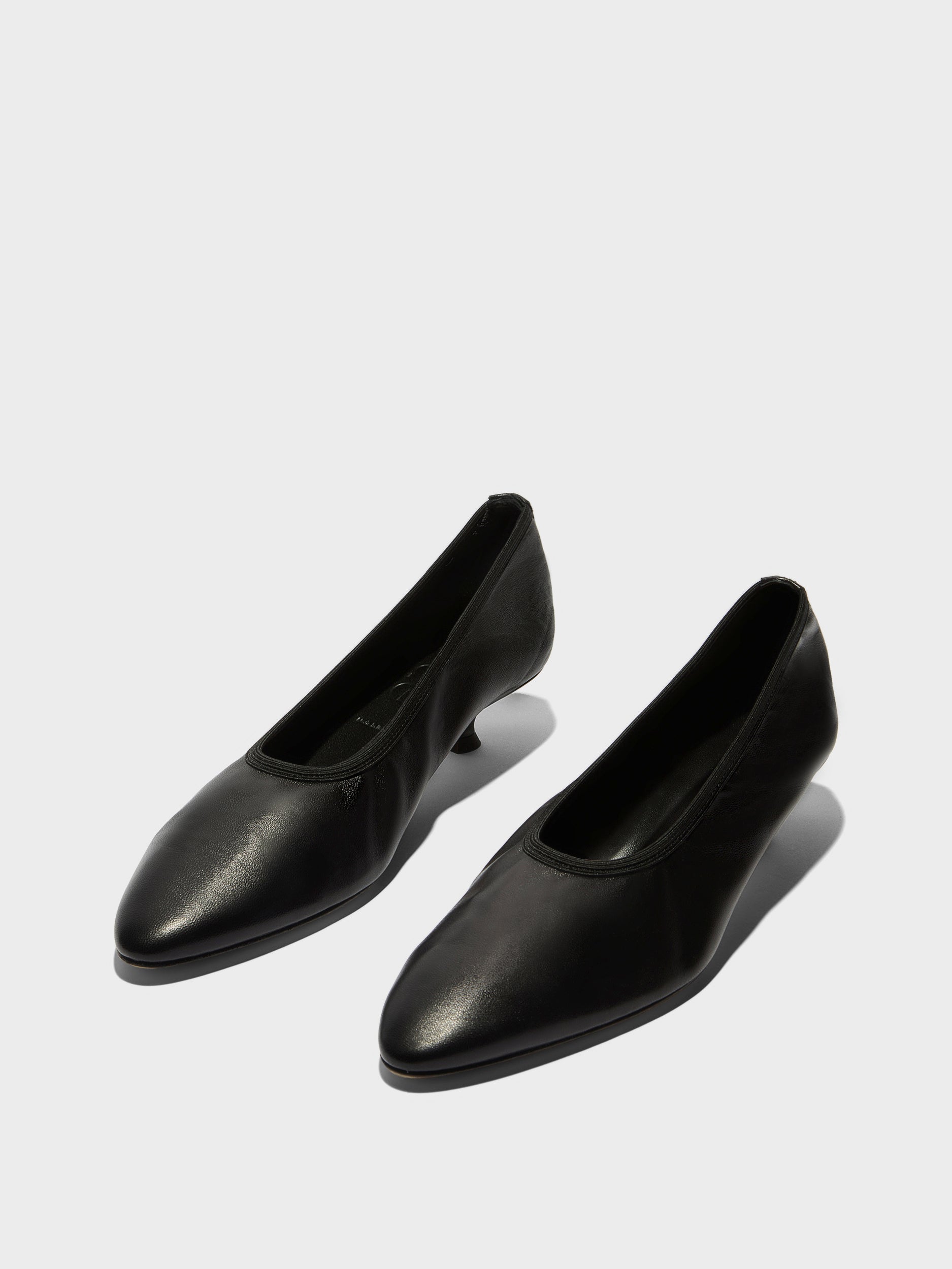 Aeyde | Hermia Leather Pumps for Women | Black Nappa |  | Mid Heel | Luxury Materials | Handmade in Italy