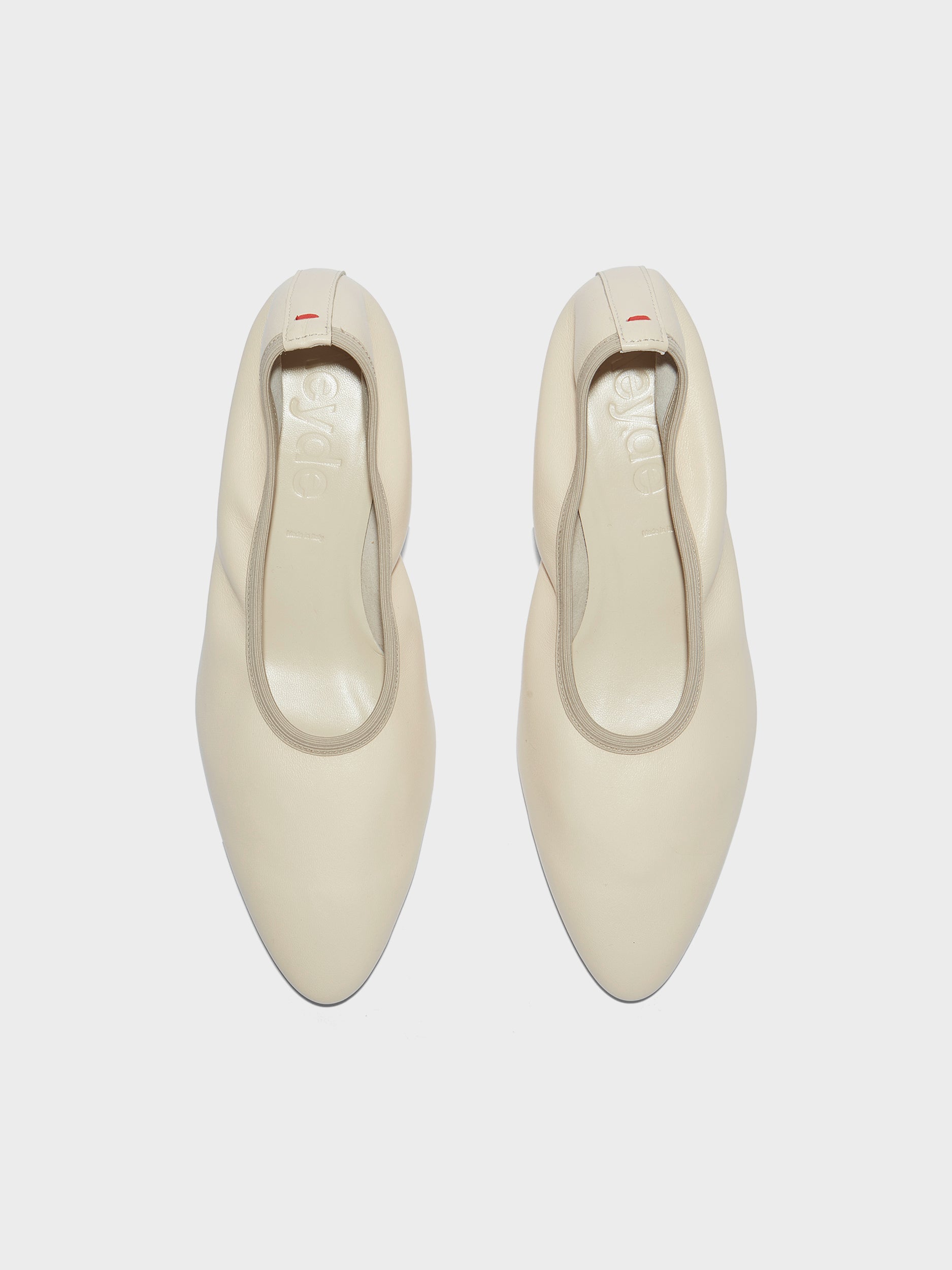 Aeyde | Hermia Leather Pumps for Women | Creamy Nappa |  | Mid Heel | Front View
