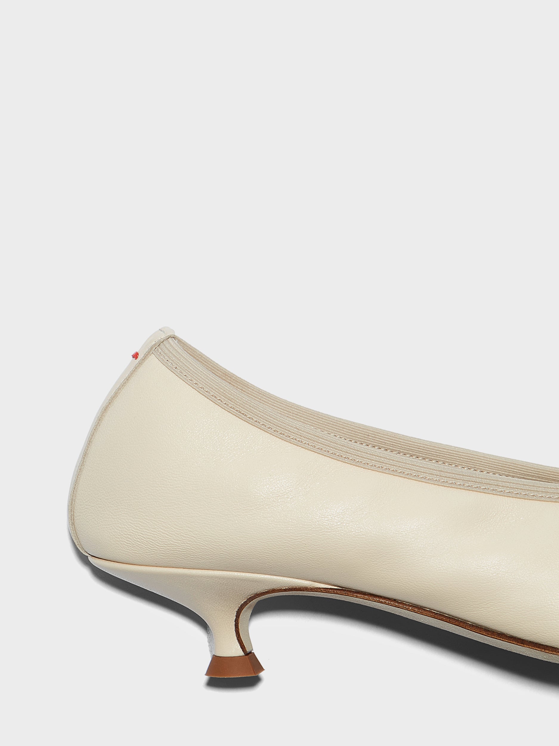 Aeyde | Hermia Leather Pumps for Women | Creamy Nappa |  | Mid Heel | Heel Details