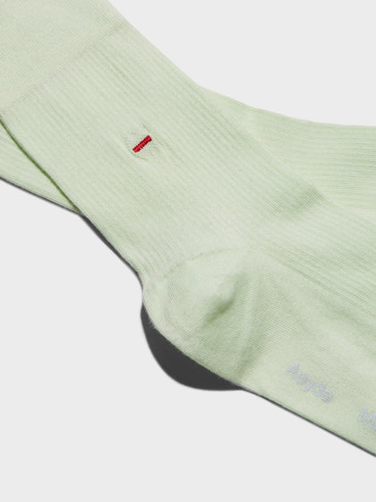 Aeyde | Jamie Cotton Socks Socks for Women | Acqua | Luxury Materials | Handmade in Italy | Material Details