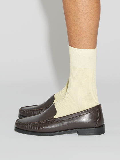 Aeyde | Jamie Cotton Socks for Women | Lemon Cotton | Luxury Materials | Handmade in Italy | How to Style