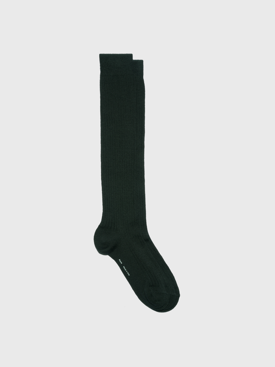 Aeyde | Jonah Wool Socks for Women | Moss Wool | Luxury Materials | Handmade in Italy