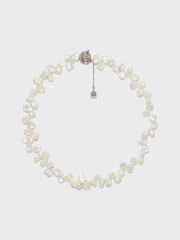 Aeyde | Joss Pearl and Palladium-Plated Necklace for Women | Luxury Materials | Handmade in Italy [x=50,y=50]