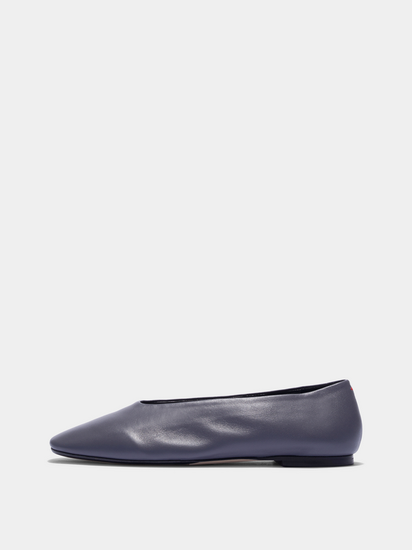 Aeyde | Kirsten Round-Toe Flats Leather Flats for Women | Dusty Purple Nappa | Round Toe | Flat Heel | Side View
