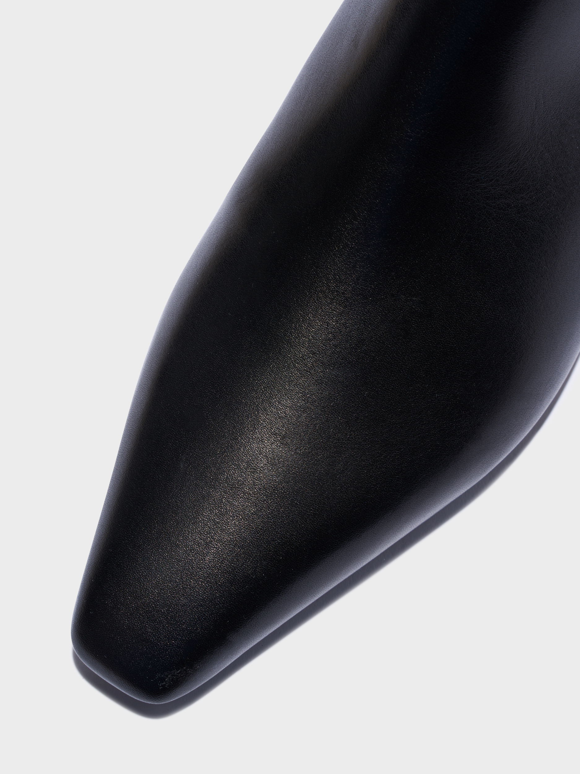 Aeyde | Lilia Leather Ankle Boots Leather Ankle Boots for Women | Black Calf | Square Toe | Low Heel | Front View