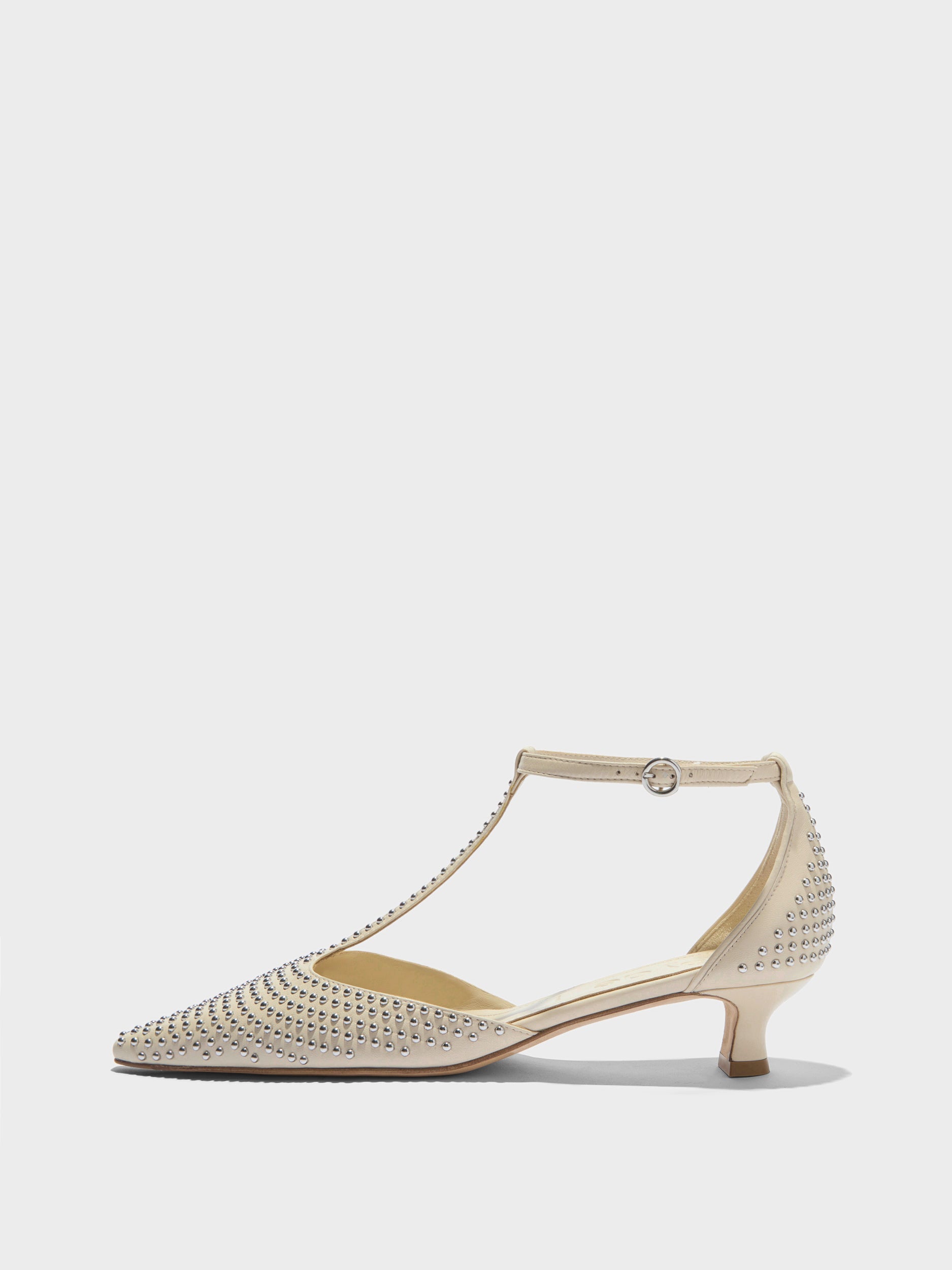 Liz Mini Stud Leather Pumps - Image 1