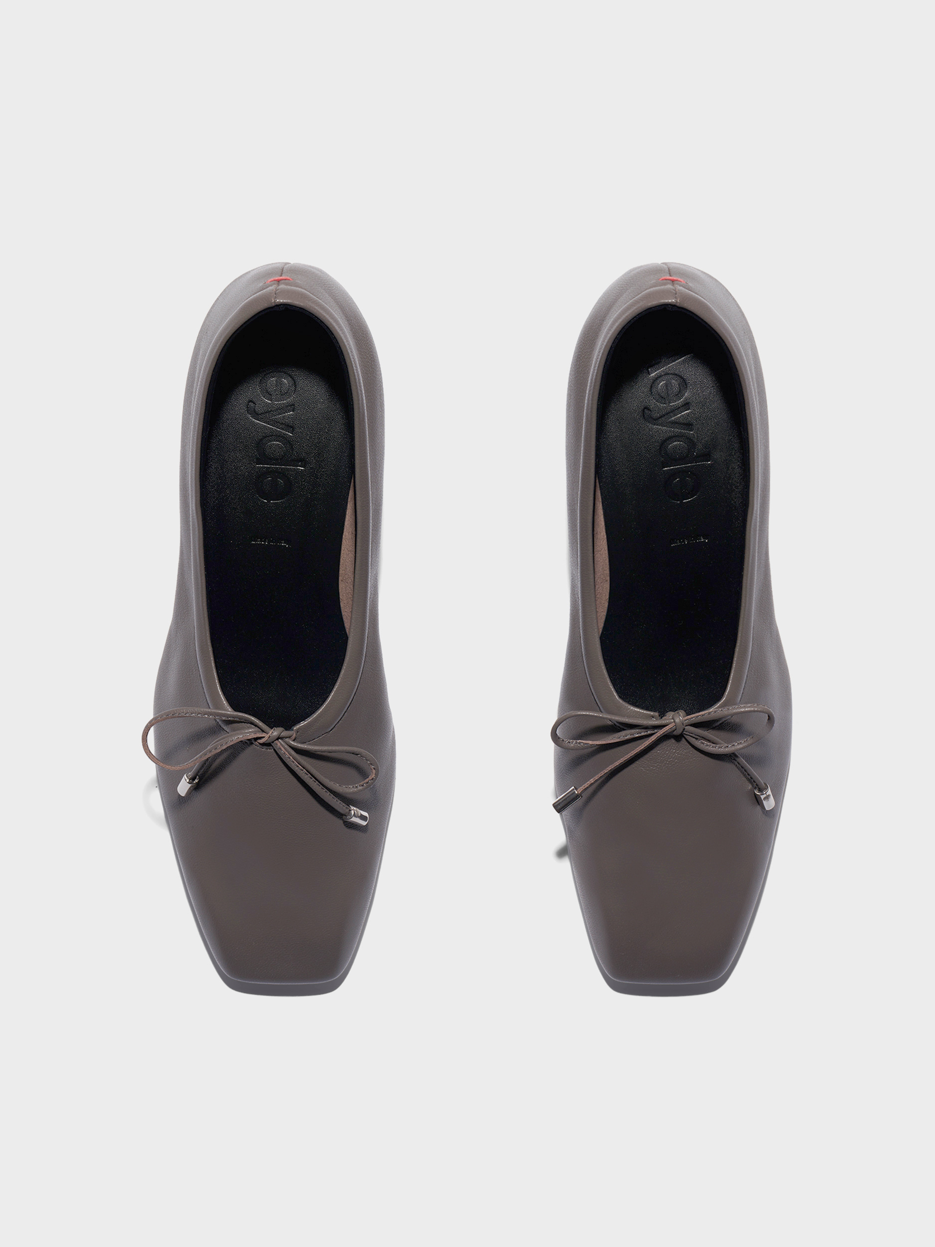 Aeyde | Narissa Glove Leather Pumps for Women | Taupe Lambskin | Square Toe | Mid Heel | Front View