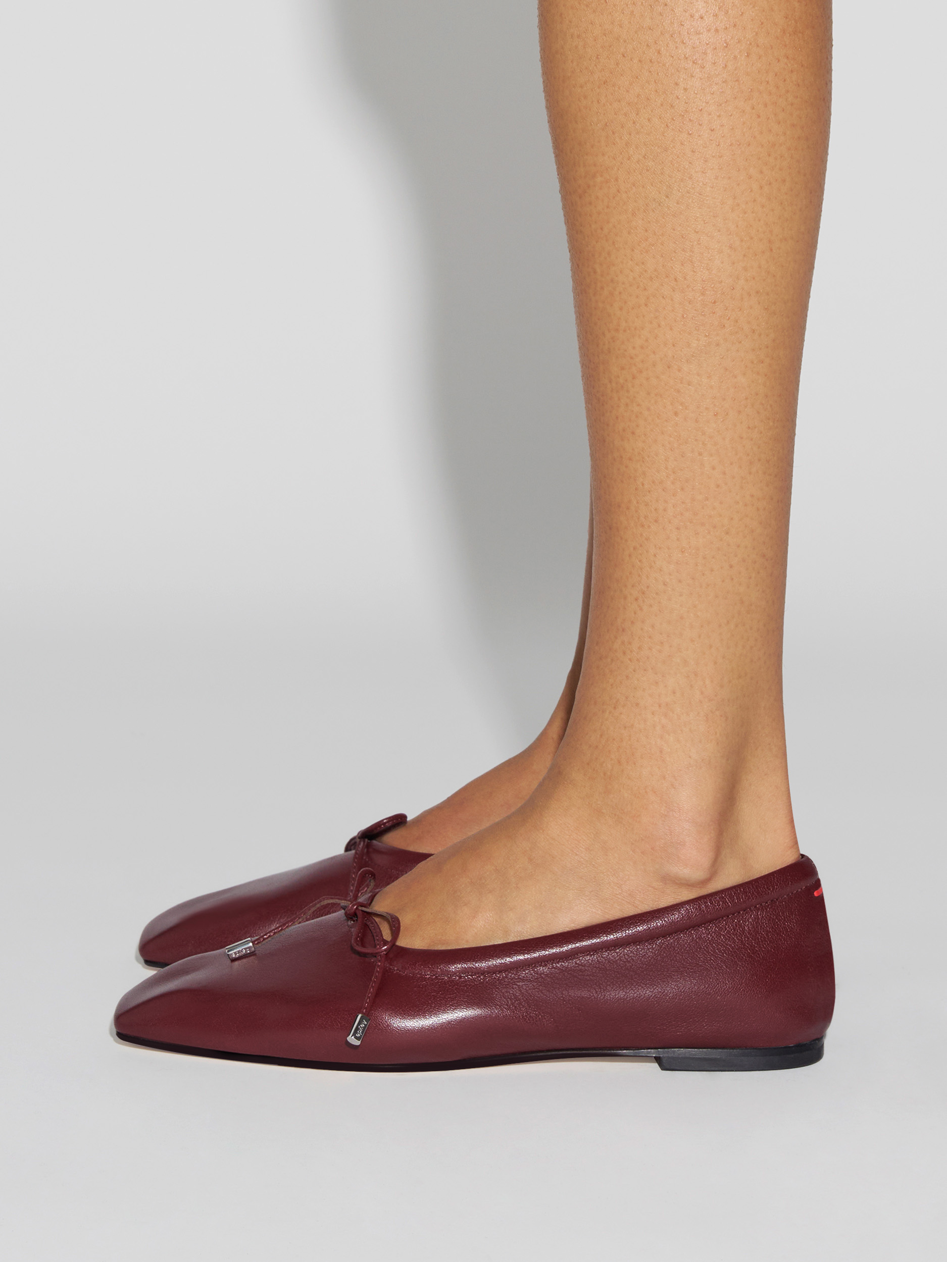 Aeyde | Nomi Glove Leather Flats for Women | Port Lambskin | Square Toe | Flat Heel | How to Style