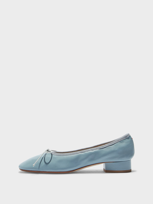 Aeyde | Onda Leather Flats for Women | Glass Nappa | Round Toe | Low Heel | Side View