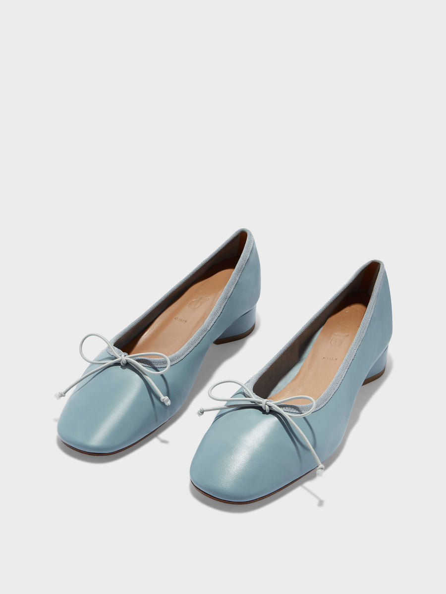 Aeyde | Onda Leather Flats for Women | Glass Nappa | Round Toe | Low Heel | Luxury Materials | Handmade in Italy